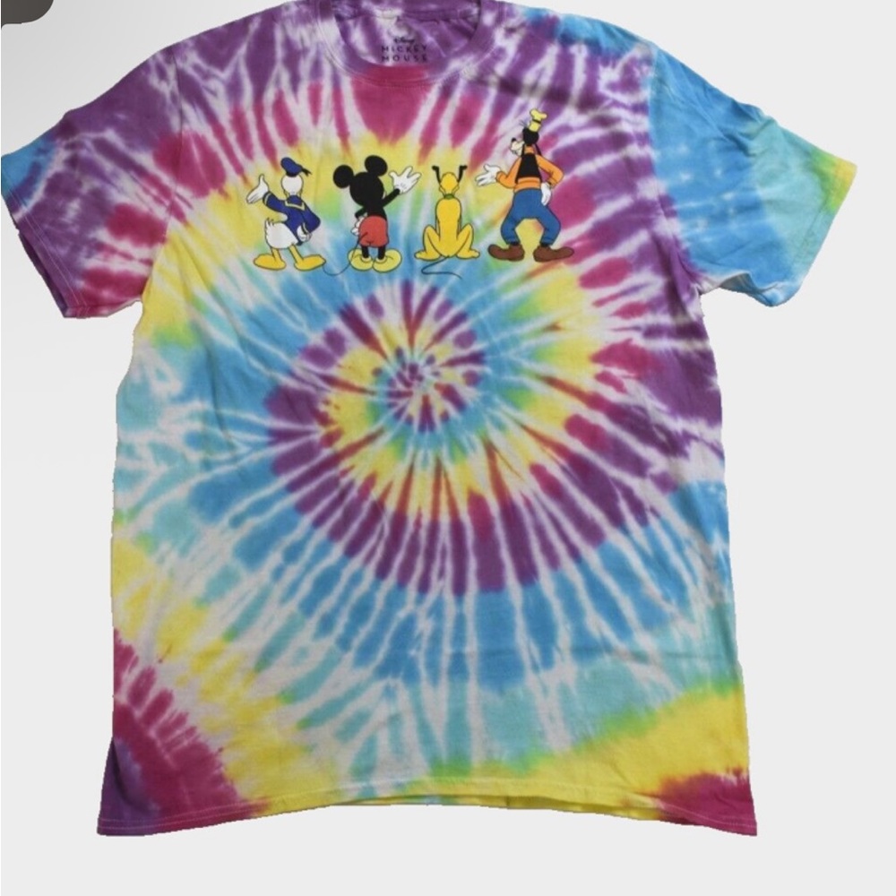 Disney Tie-Dye Shirt - Blue, Purple, Yellow